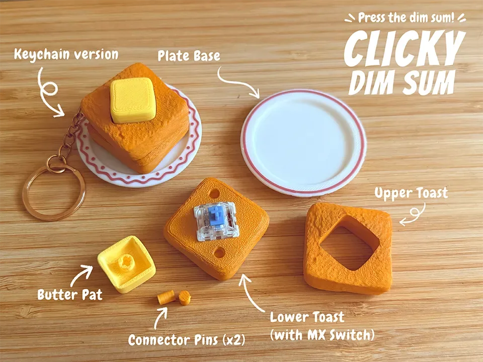 Clicky Dim Sum - Juguete antiestrés con tostadas francesas de Hong Kong, vista 3