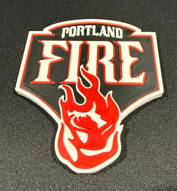 Logotipo del incendio de Portland, vista 2