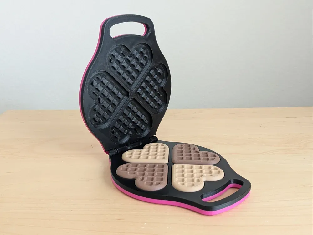 Juguete de gofre en forma de corazón para cocina de juegos, vista 1