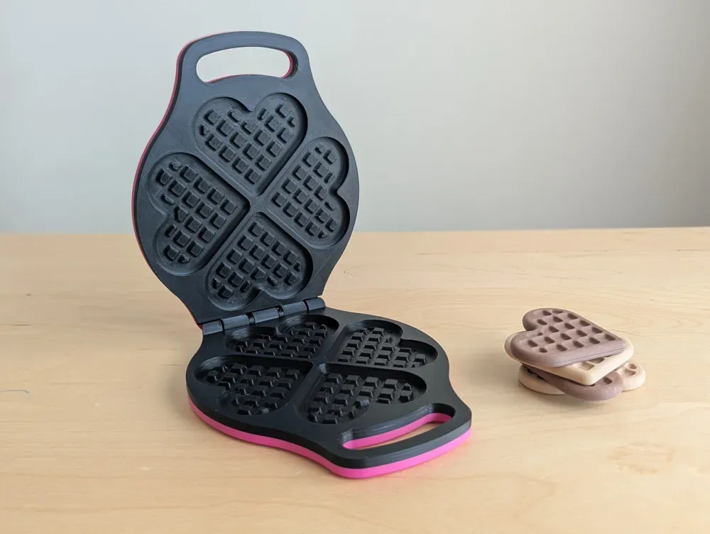 Juguete de gofre en forma de corazón para cocina de juegos, vista 2