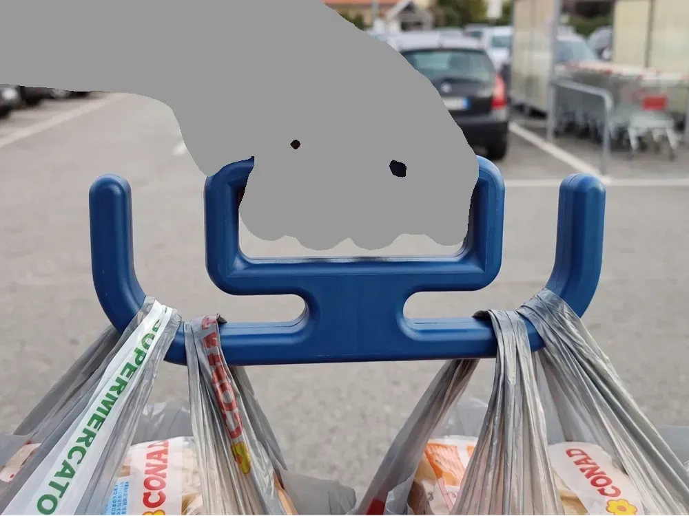 Compras sin esfuerzo: transportador ergonómico para bolsas de supermercado, vista 1
