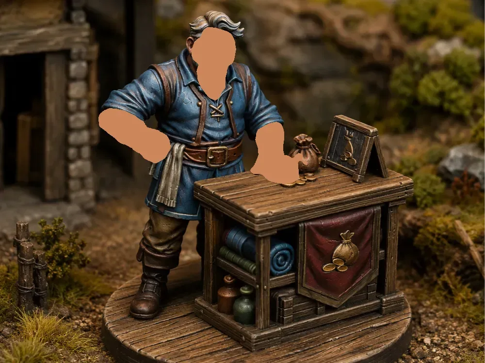 Tendero NPC D&D, vista 1