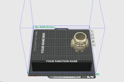 Organizador de búhos y portalápices personalizables para impresión 3D, vista 3