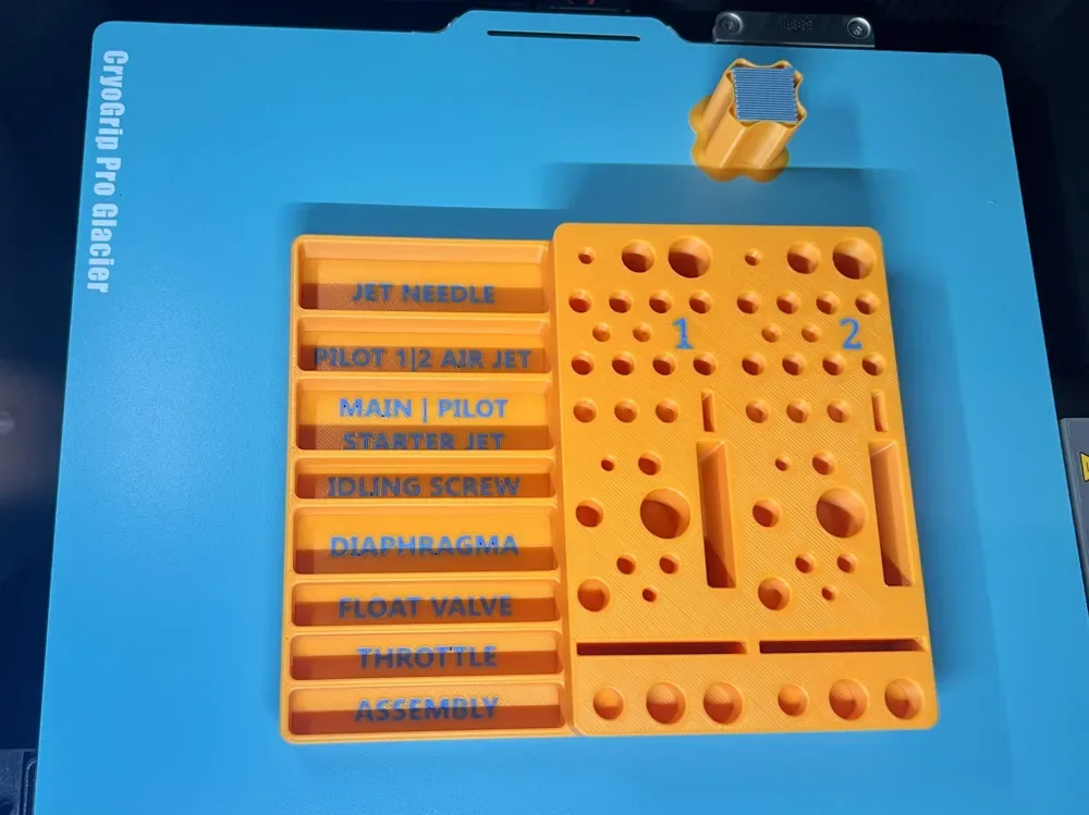 Bandeja organizadora de reconstrucción de carbohidratos Mikuni BDST38 para impresión 3D, vista 2