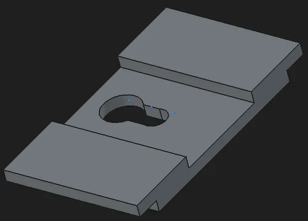 1973-77 Chevy El Camino Clip de moldura de cama superior para impresión 3D, vista 3