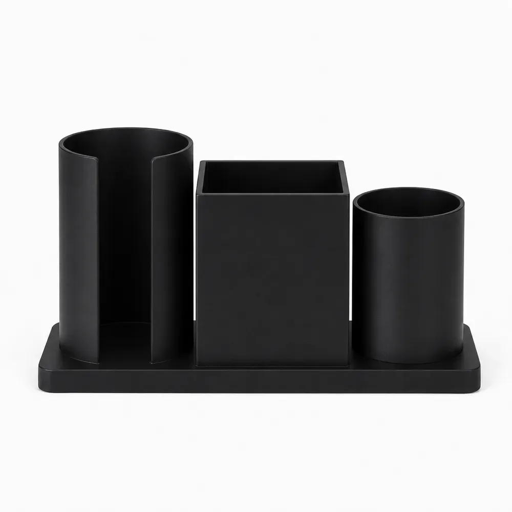 Organizador paramétrico de estaciones de café para impresión 3D, vista 3