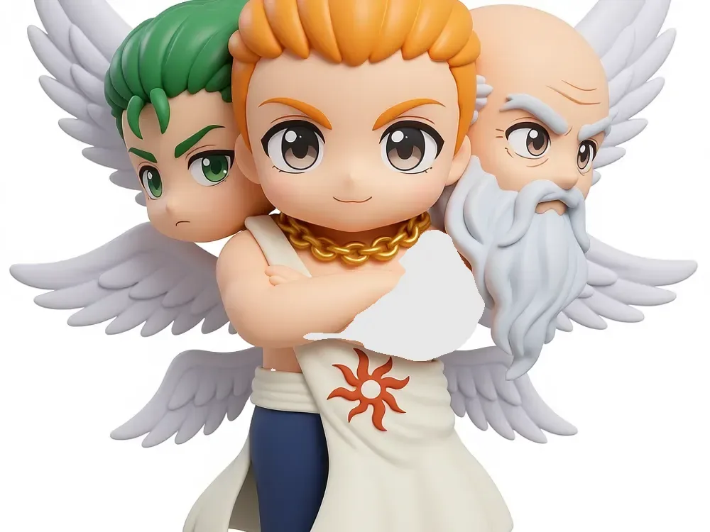 Figura Chibi Arcángel de Tres Cabezas Tarmiel, vista 1