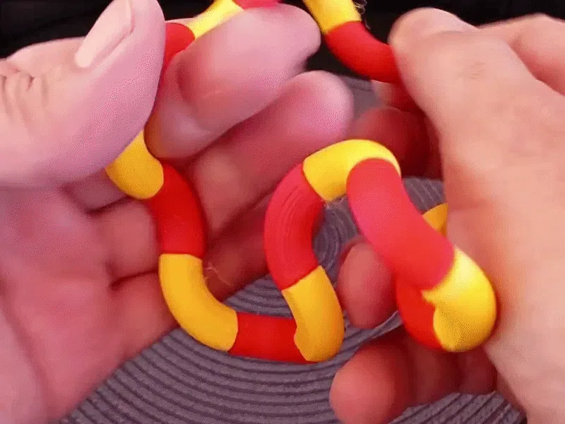 Juguete antiestrés de serpiente enredada: impresión in situ, vista 1