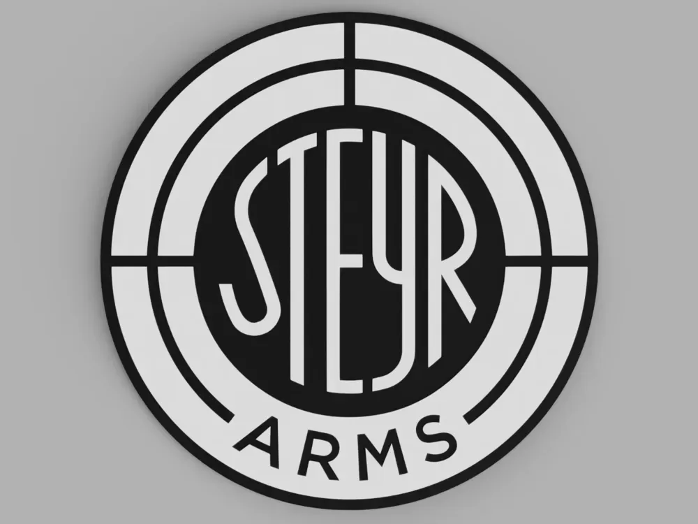 Posavasos con logotipo de Steyr Arms, vista 3