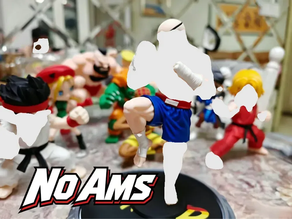 Impresión multiparte de Chibi Street Fighter Sagat (no se necesita AMS), vista 1