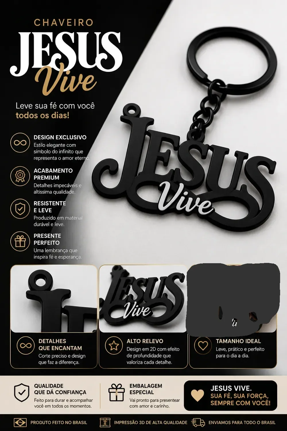 Llavero Jesús Vive, vista 2