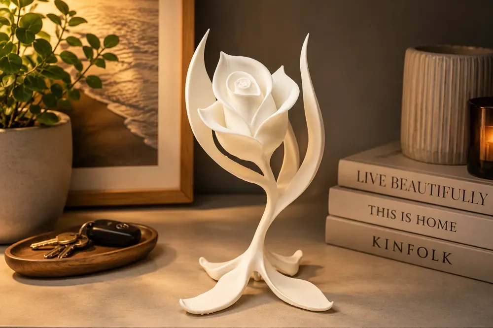 Lotus Bloom – Juego de esculturas de flores de 3 piezas, vista 2