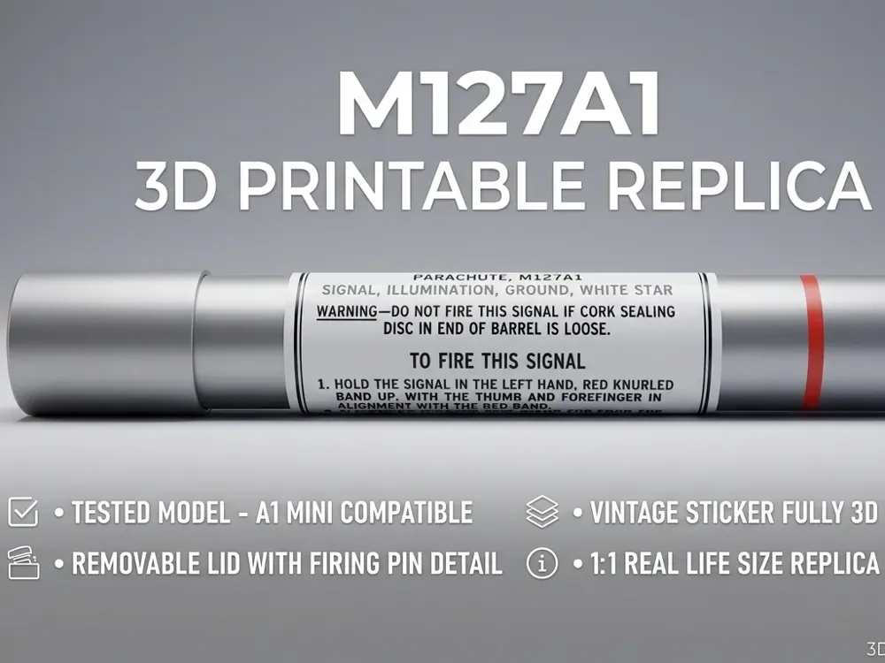 Bengala de paracaídas White Star M127A1 — Réplica/objeto, vista 1