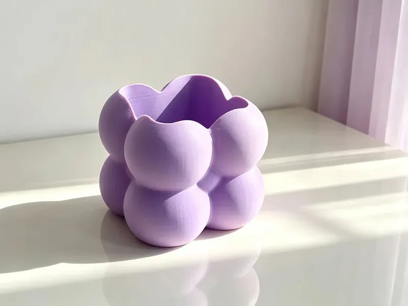 Contenedor de almacenamiento de cosméticos estéticos color crema, vista 3