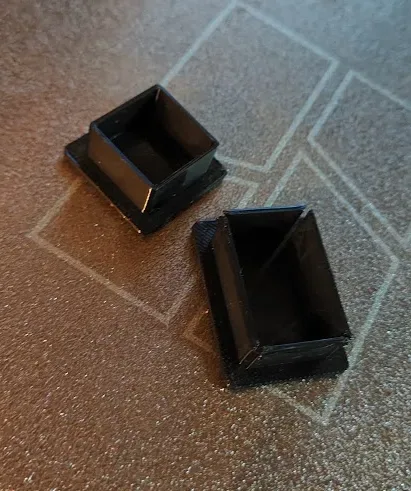 Generador de tapón · tapa rectangular paramétrico para impresión 3D, vista 3