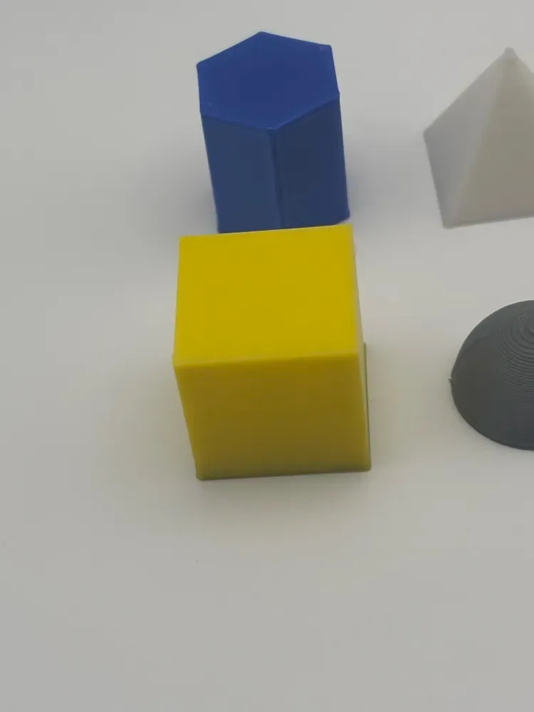 Herramienta de aprendizaje multiusos de formas geométricas 3D básicas, vista 2