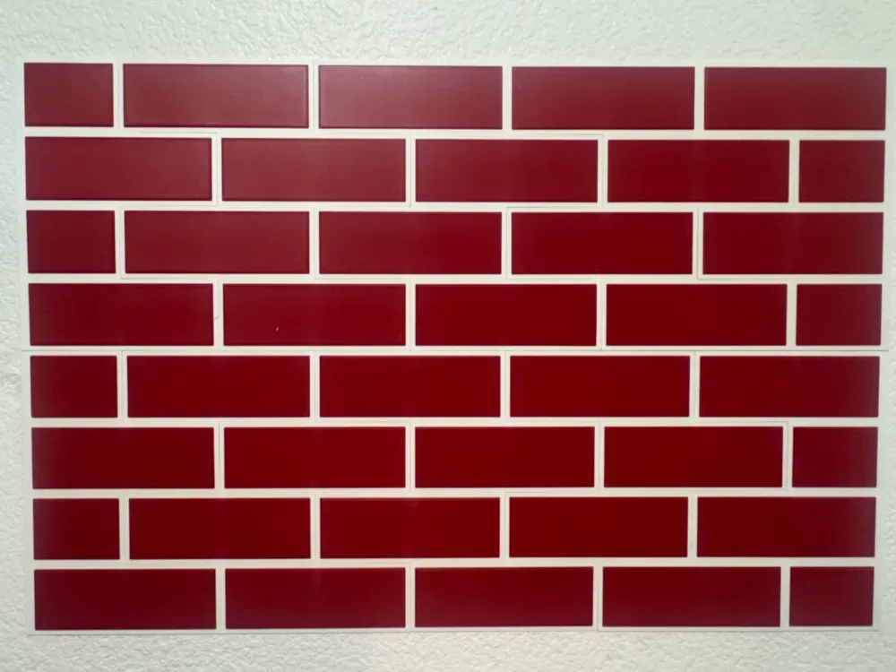 Paneles elevados de pared de ladrillo sintético Bajo filamento y rápido, vista 1