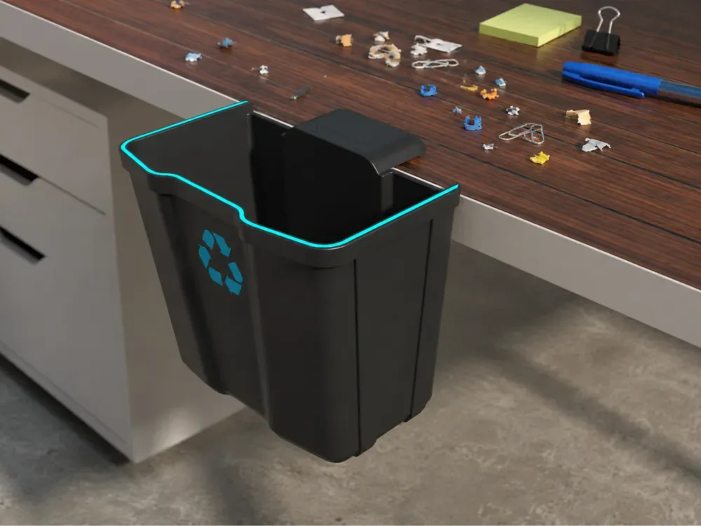 Papelera de reciclaje de escritorio - Abrazadera ajustable, vista 1