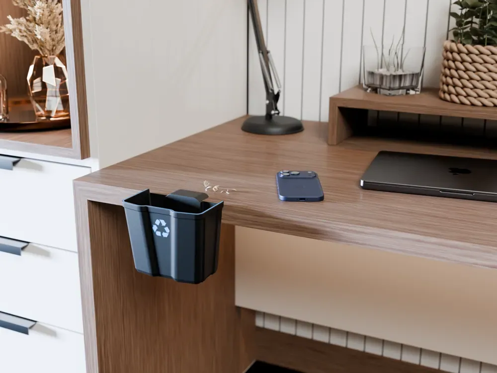 Papelera de reciclaje de escritorio - Abrazadera ajustable, vista 2