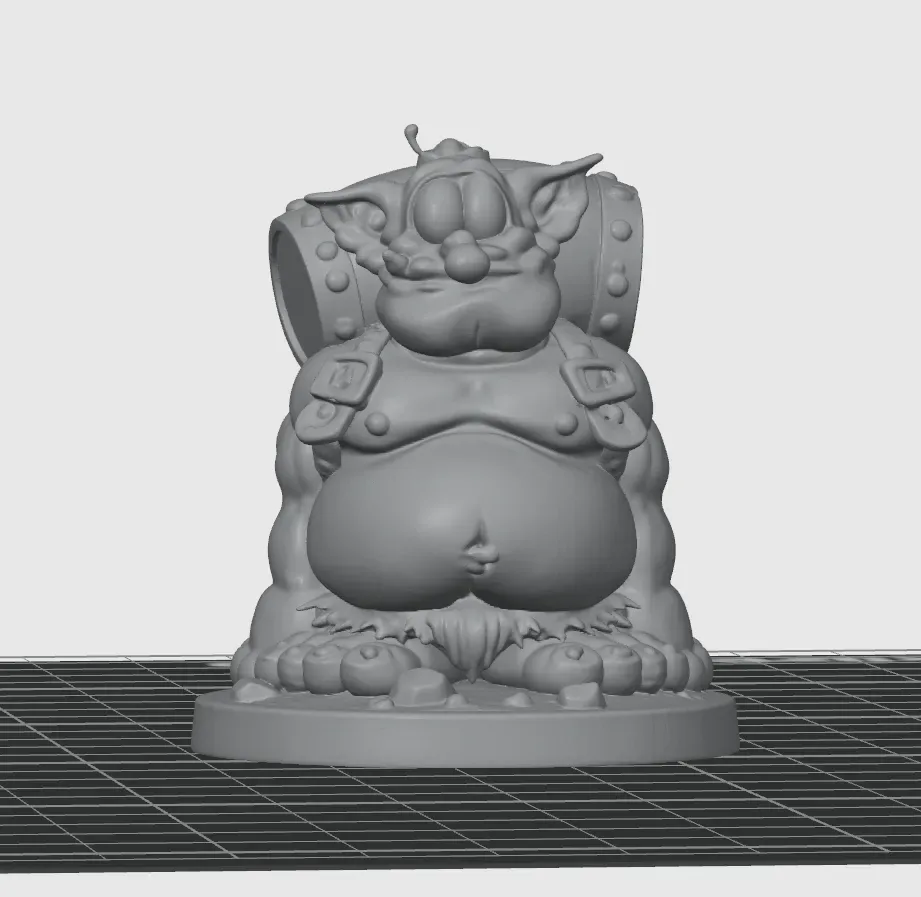 Figura de ogro inspirada en la mazmorra de Naheulbeuk, vista 3