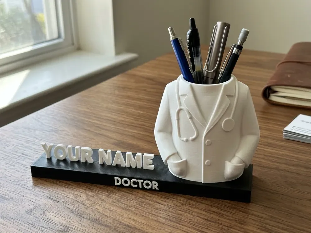 Nuevo soporte para bolígrafo Doctor - Nombre personalizado, vista 1