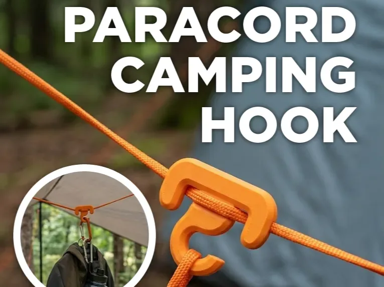 Gancho para acampar Paracord para impresión 3D, vista 1