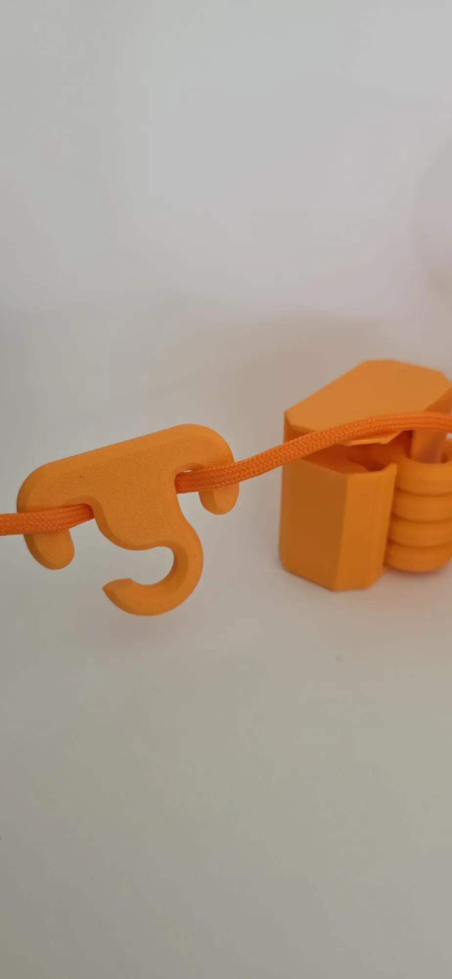 Gancho para acampar Paracord para impresión 3D, vista 2
