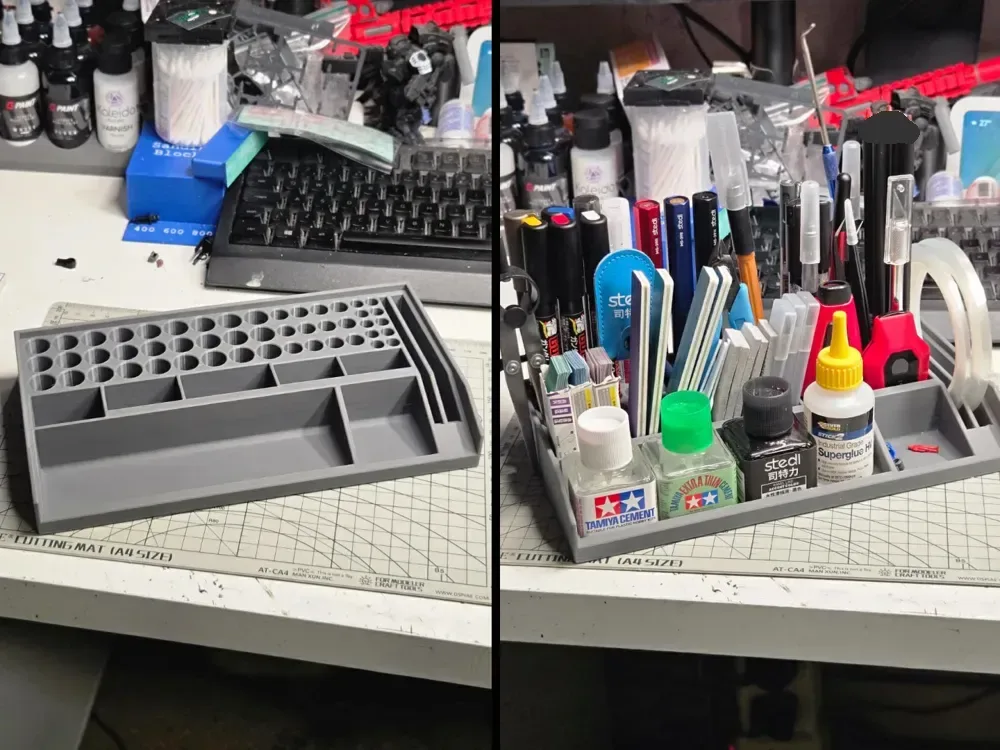 Portaherramientas de modelado para impresión 3D, vista 1