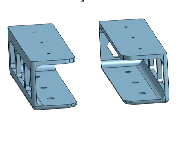 Soporte debajo del escritorio para computadora portátil gruesa para impresión 3D, vista 1