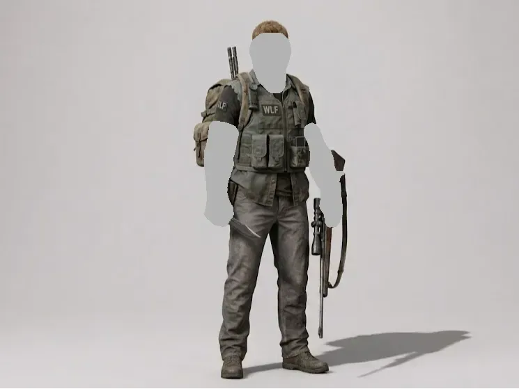 The Last of Us - Figura del superviviente de Owen, vista 1