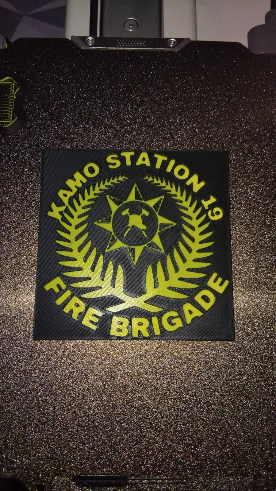 Posavasos de la Brigada de Bomberos de Kamo, vista 2