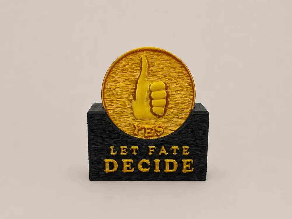 Moneda de decisión SÍ o NO: deja que el destino decida, vista 2