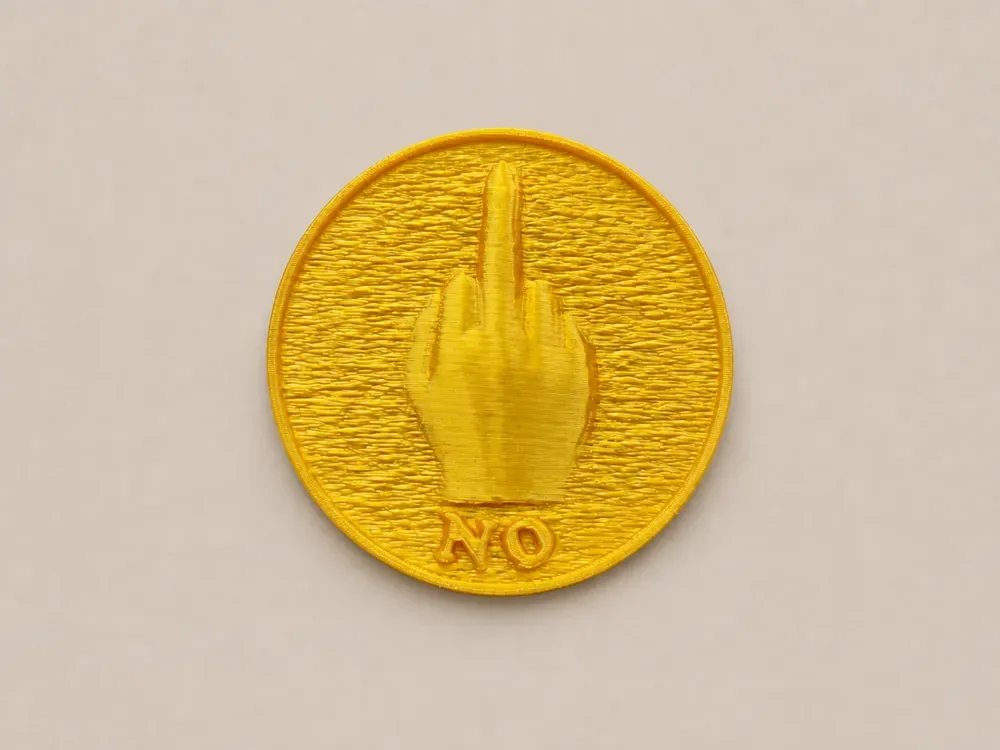 Moneda de decisión SÍ o NO: deja que el destino decida, vista 3