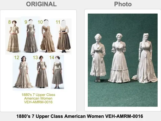 Década de 1880 7 mujeres americanas de clase alta VEH-AMRM-0016, vista 1
