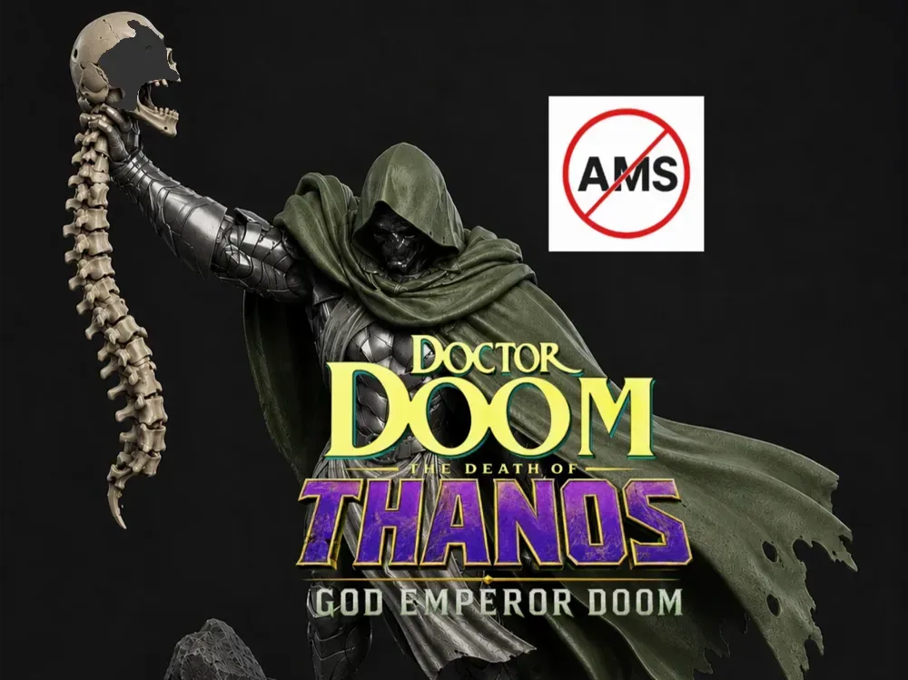Ejecución de la columna vertebral del Doctor Doom Thanos, vista 1