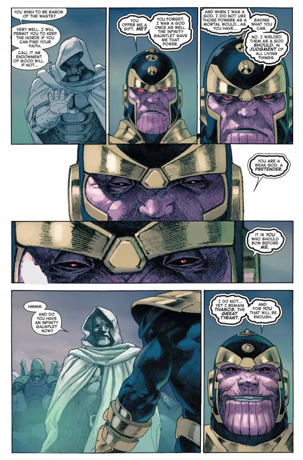 Ejecución de la columna vertebral del Doctor Doom Thanos, vista 3