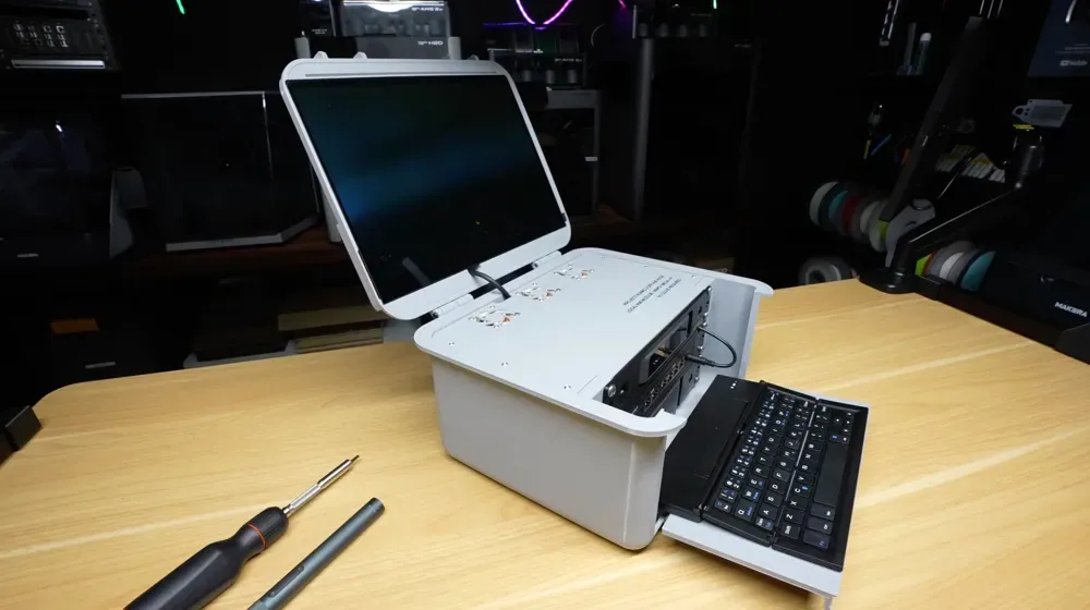 Internet portátil sin conexión: Homelab 3U en un estuche, vista 3