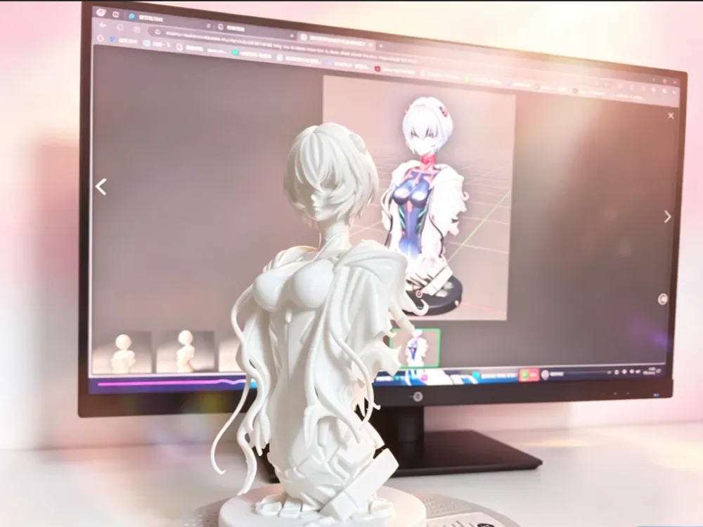 Busto del traje de batalla de Rei Ayanami - dividido en partes, vista 1