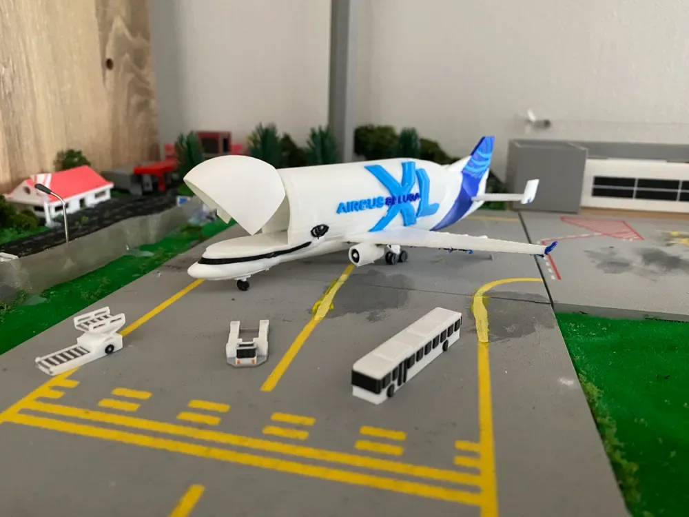 Airbus Beluga XL interactivo a escala 1:400, vista 1