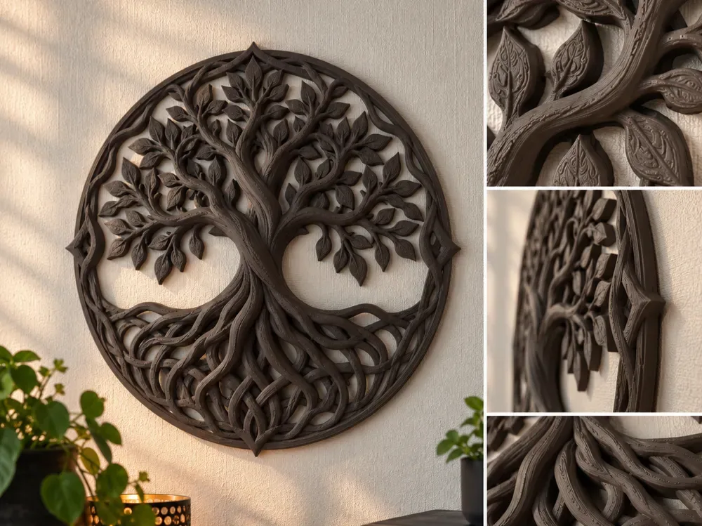 Raíces eternas - Arte de pared del árbol de la vida, vista 1