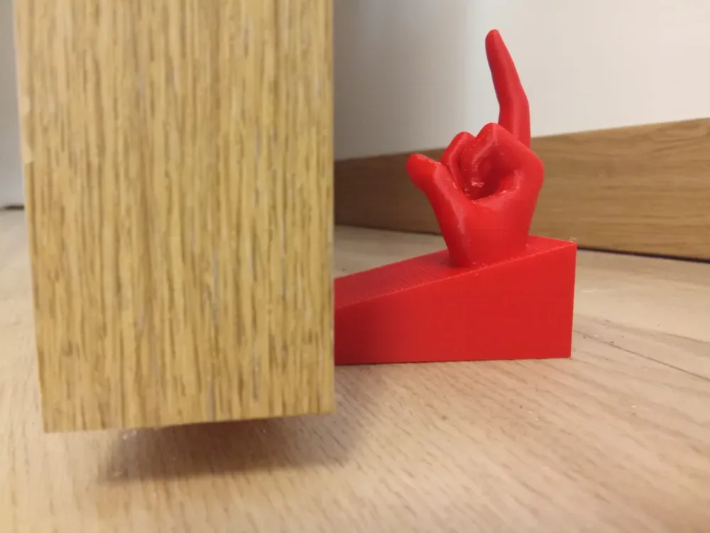 ¡Habla con la mano! Tope de puerta, vista 1