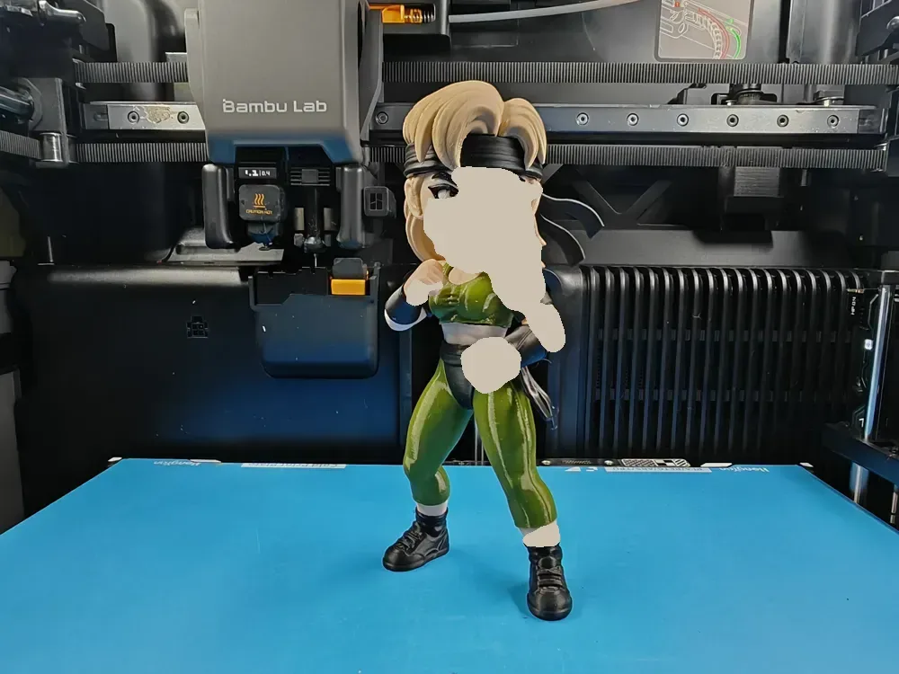 Chibi Mortal Kombat Sonya Blade impresión multiparte no requiere AMS, vista 2