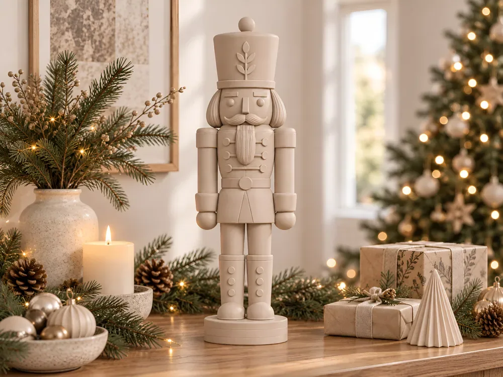 Cascanueces minimalista estilo Japandi — decoración navideña, vista 1