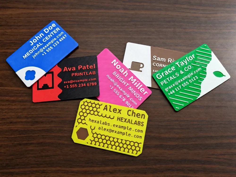 Tarjeta de visita paramétrica personalizable (NFC SVG+), vista 3