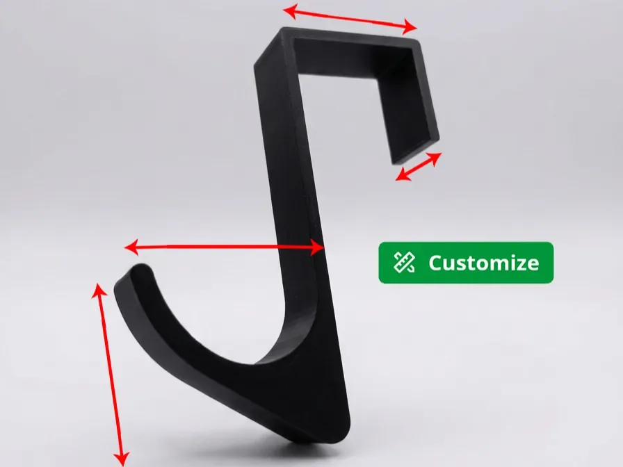 Generador de gancho de puerta para impresión 3D, vista 1