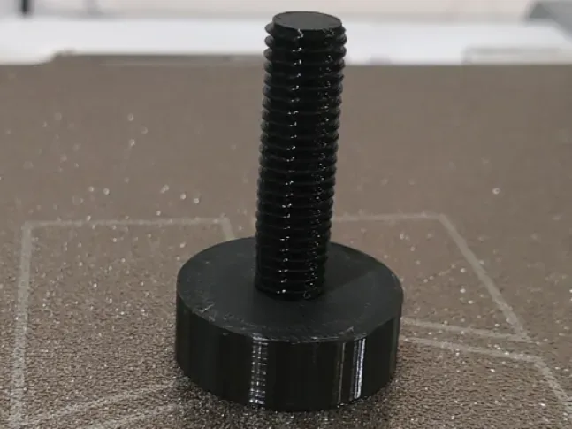 Pie nivelador roscado para impresión 3D, vista 1