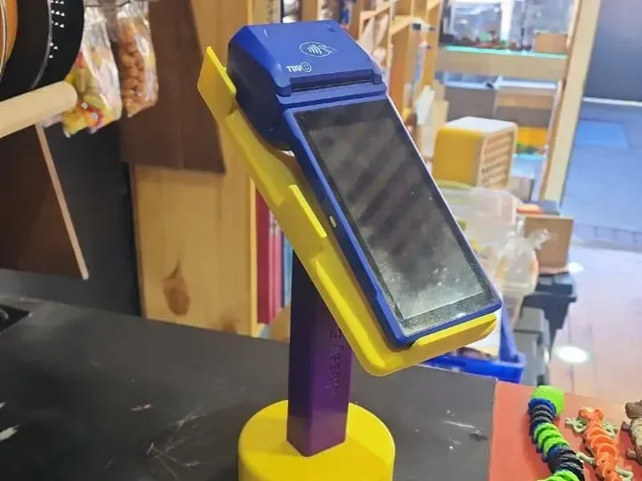 Soporte giratorio para máquina POS · Terminal de pago para impresión 3D, vista 1