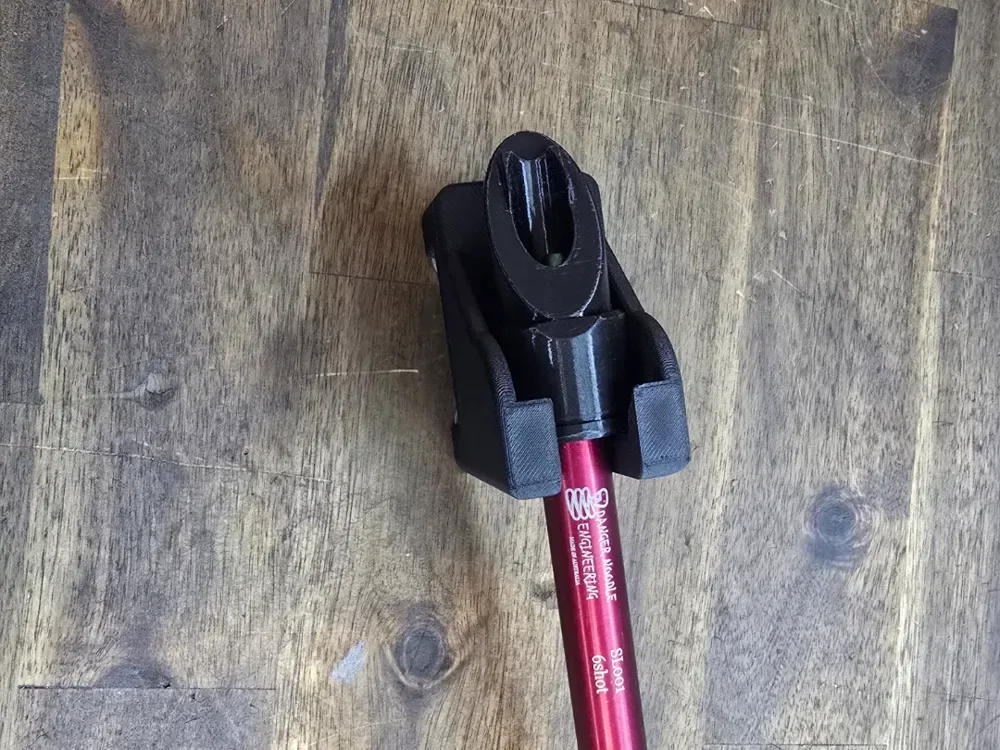 DAnger Noodle Speed Loader gancho para cinturón único para impresión 3D, vista 1