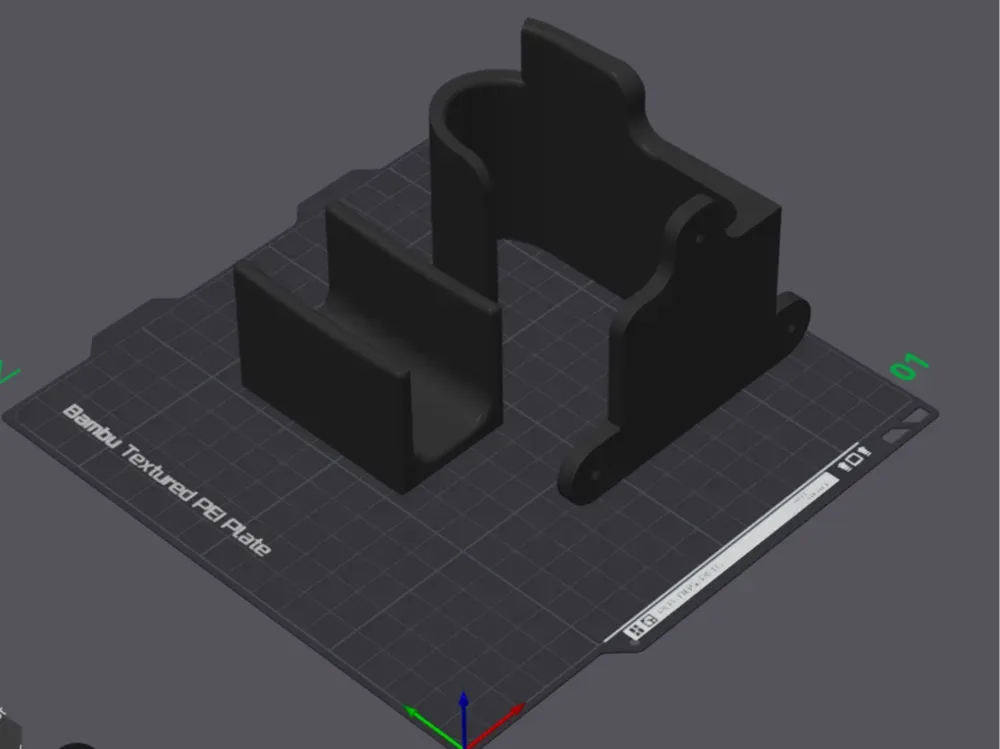 Portabicicletas vertical de pared para impresión 3D, vista 1