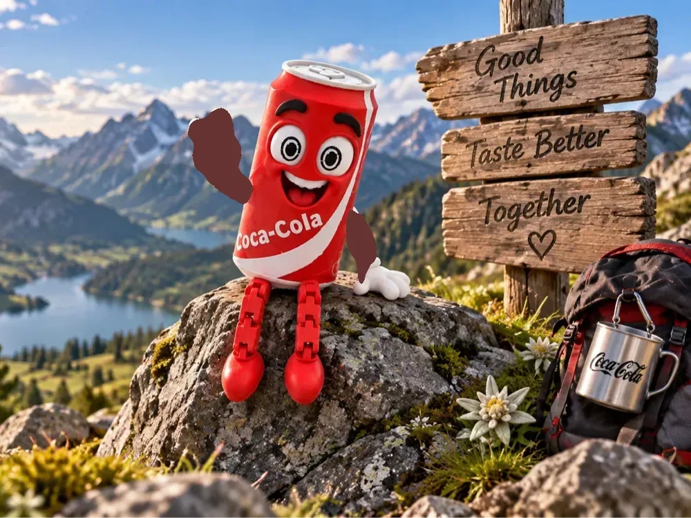 Taburete plegable Coca-Cola, vista 1